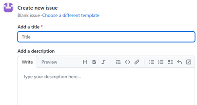Create an Issue